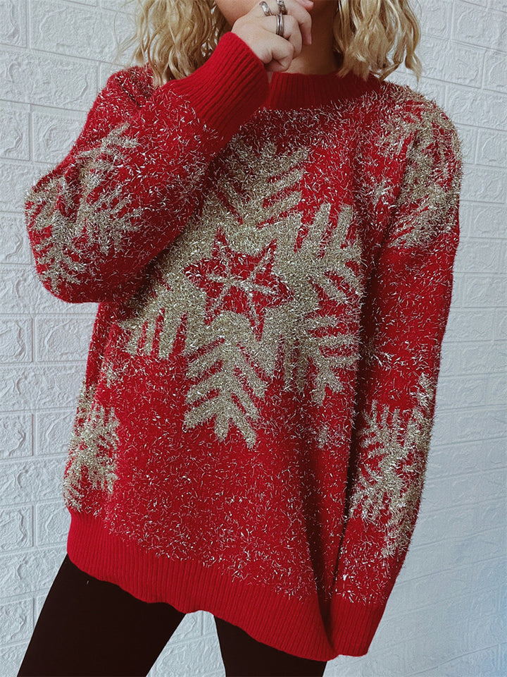 Christmas Element Round Neck Sweater Trendsi