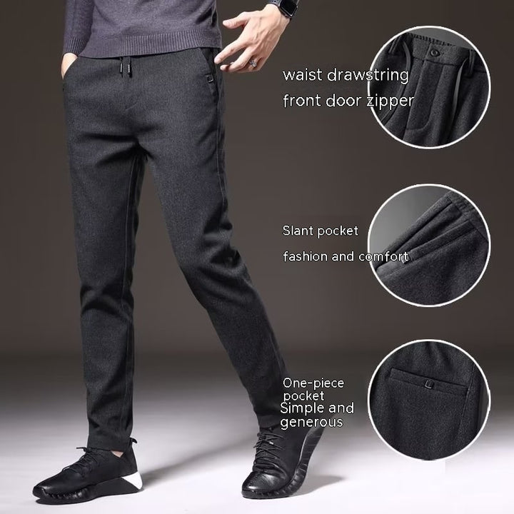 Casual Trousers Men's Loose-fitting Sanding Straight Pants-Super Amazing Store