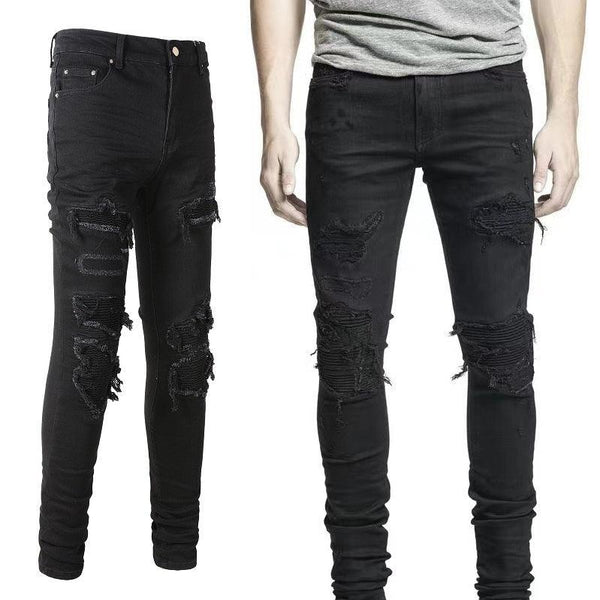 Men's jeans black hole - Super Amazing Store