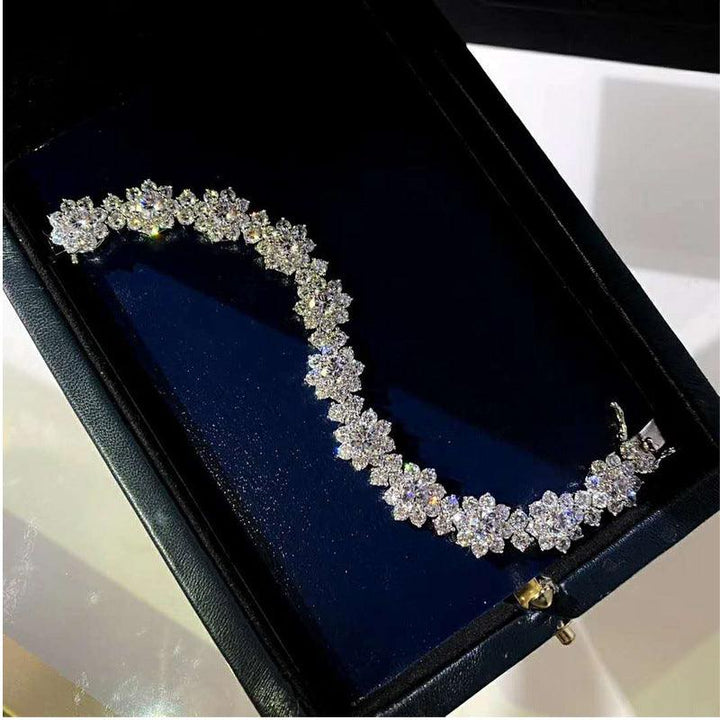 Women's Fashion Full Diamond Flower Bracelet - Super Amazing Store