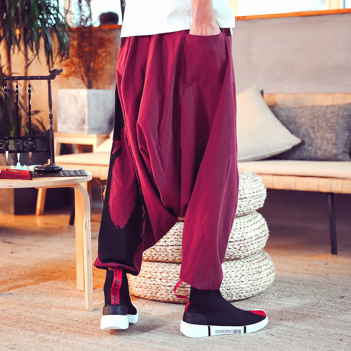 Chinese style nine-point pants-Super Amazing Store