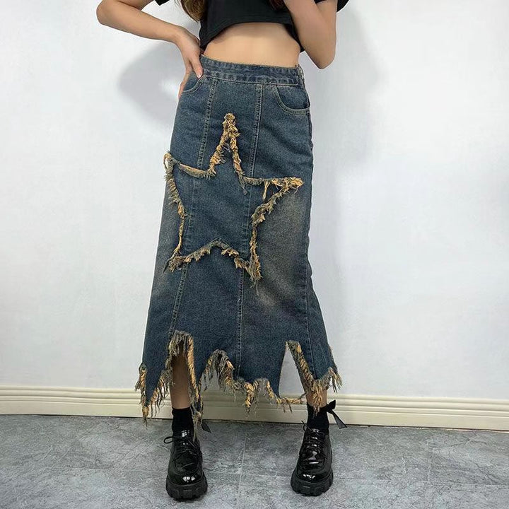 Women's American-style Retro High Waist Irregular Skirt - Super Amazing Store