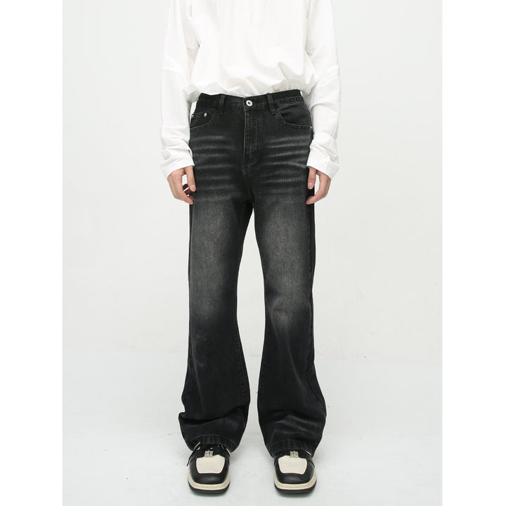 Loose Worn Looking Washed-out Slightly Flared Jeans Men Q2