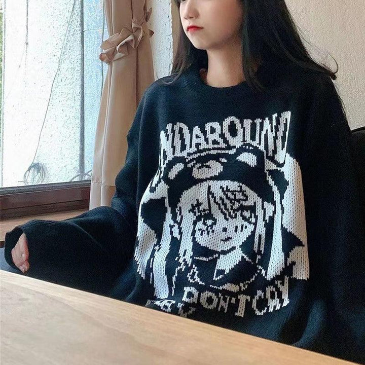 Sweater For Men And Women Loose Cartoon Laziness - Super Amazing Store