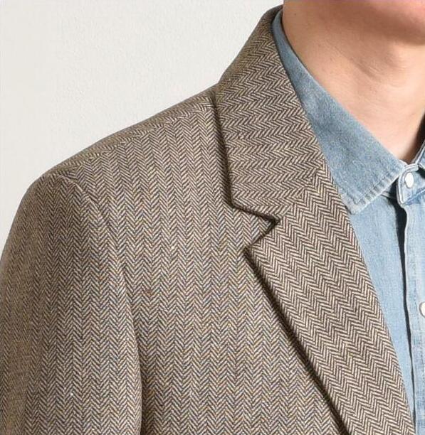 Vintage tweed wool herringbone casual suit top - Super Amazing Store