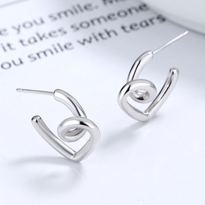 Alloy Irregular Heart Earrings Trendsi