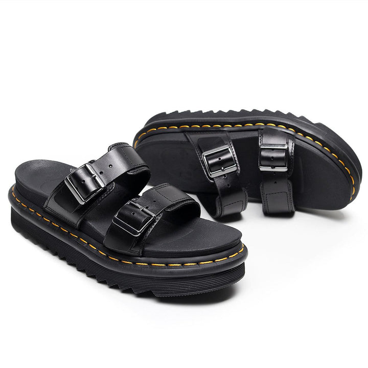 Leather Fish Mouth Fashion Sandals And Slippers - Super Amazing Store