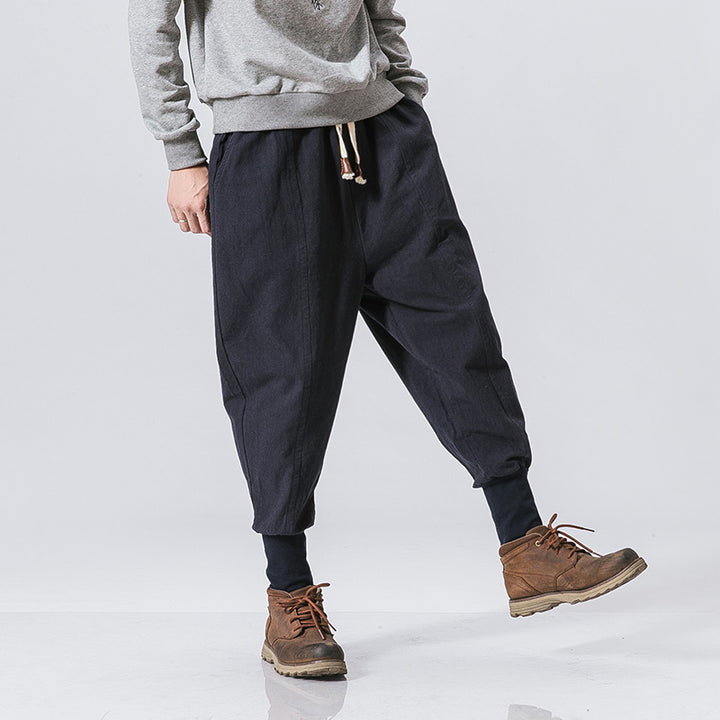 Cotton And Linen Feet Jarem Pants Tide Hip Hop Pants For Man-Super Amazing Store