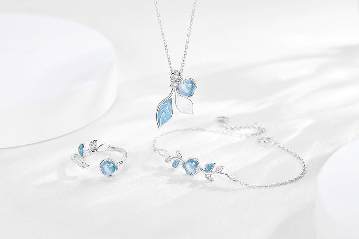 Leaf Necklace Women's Sterling Silver Light Luxury Niche Design - Super Amazing Store