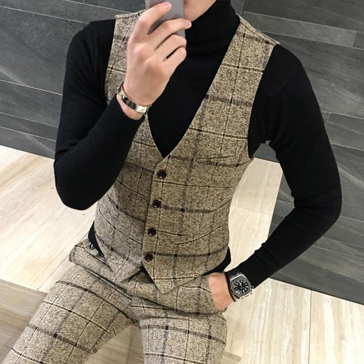 Thick Slim Fit Plaid Suits - Super Amazing Store