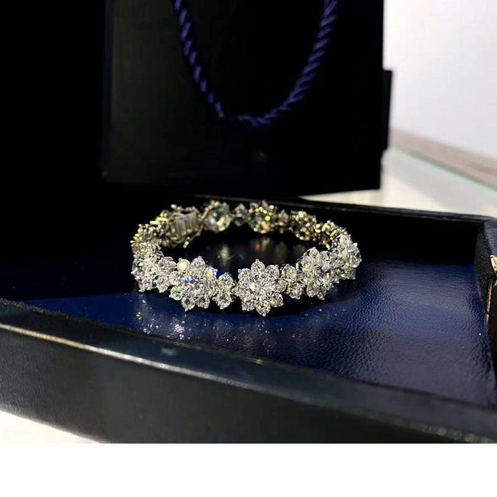 Women's Fashion Full Diamond Flower Bracelet - Super Amazing Store