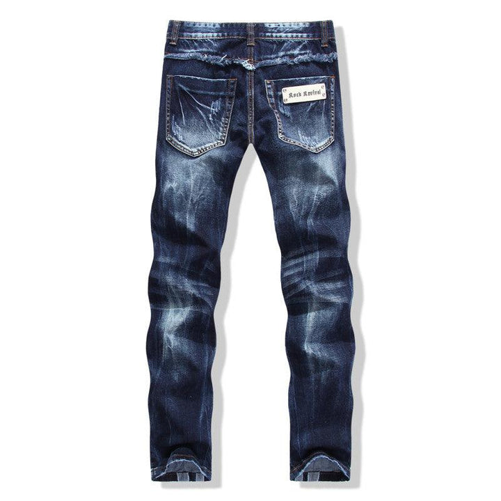 Panelled Statement Jeans Frayed Slim Fit - Super Amazing Store