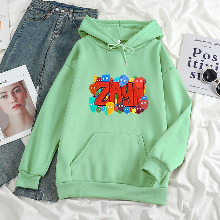 ZAYN Printed Letter Hoodie Q2