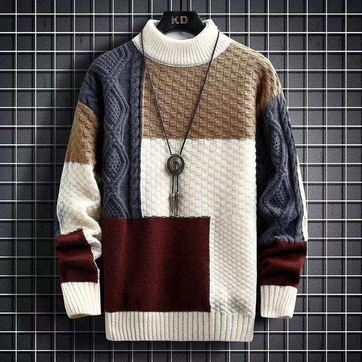 Men's Autumn And Winter Thickened Stitching Korean Style Trendy Sweater Super Amazing Store