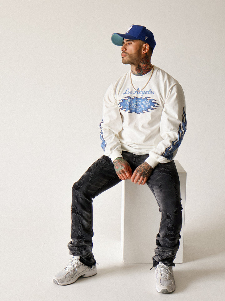 Off White - Blue Flame Long Sleeve ABLISS