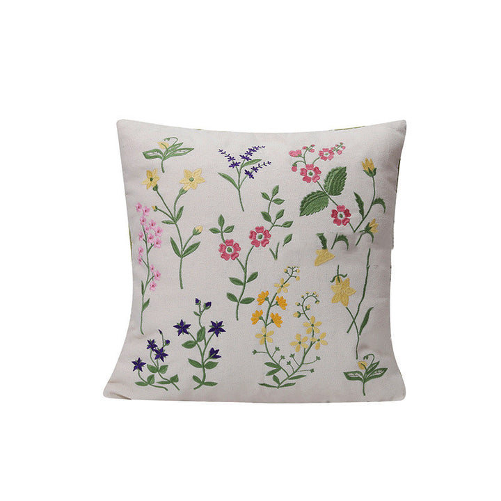 Home Embroidery Plants And Flowers Pillow - Super Amazing Store