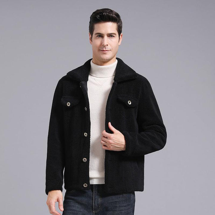 Grain Fleece Men Jacket Autumn And Winter New Style - Super Amazing Store