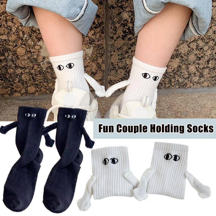 Magnetic Suction Hand In Hand Couple Socks Cartoon Lovely Breathable Comfortable Socks For Women Holding Hands Sock - Super Amazing Store