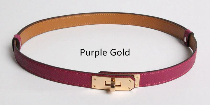 High Quality Women Real Leather 1.8cm Width Belts Golden - Super Amazing Store