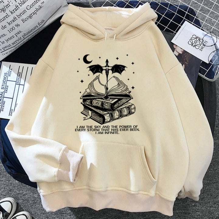 Winter Aesthetic Printed Mountain Hoodie Q2