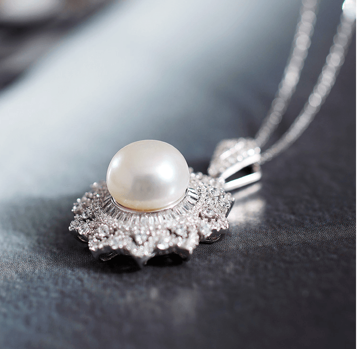 Strong Light Freshwater Pearl Pendant S925 Silver Necklace - Super Amazing Store