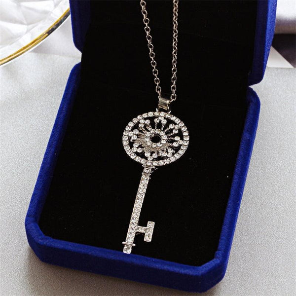 Diamond Garland Key Necklace For Women Reel Chain - Super Amazing Store