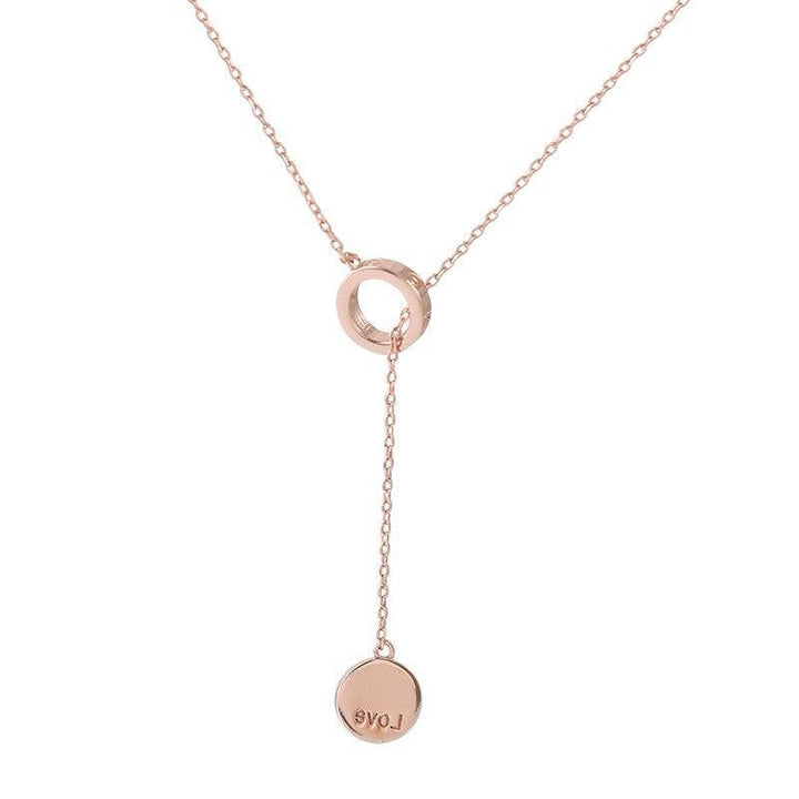 Circle Round Pendant Necklace Simple - Super Amazing Store