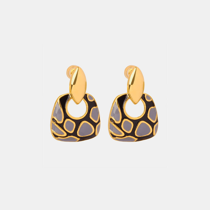 Copper Oil Drip Earrings Trendsi