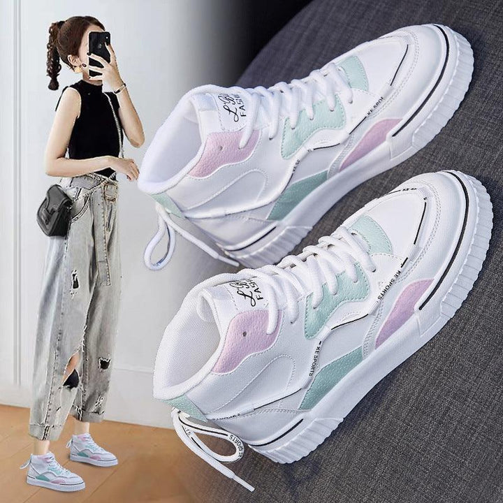 High Top White Shoes Women Flat Running Shoes Women - Super Amazing Store