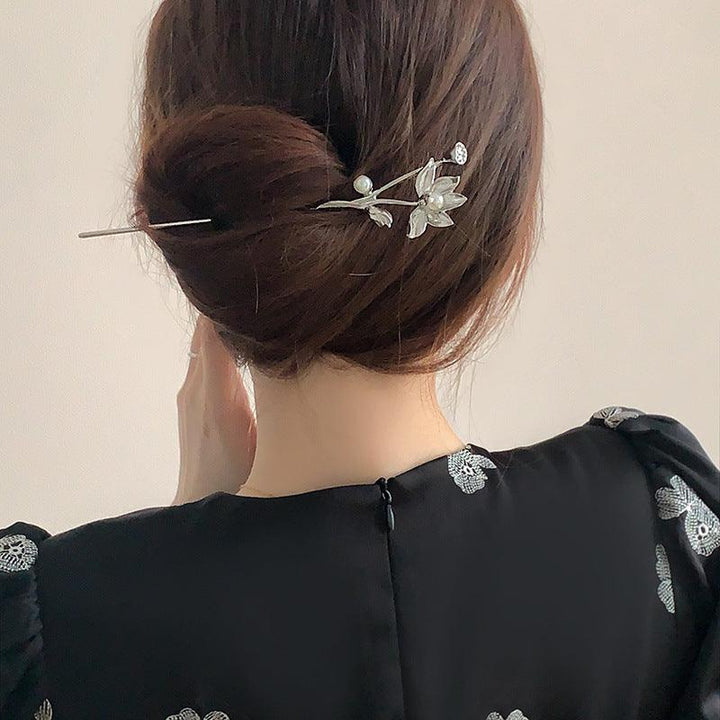 Antique Style High Sense Hairpin Simple Modern Lotus Hair Clasp - Super Amazing Store