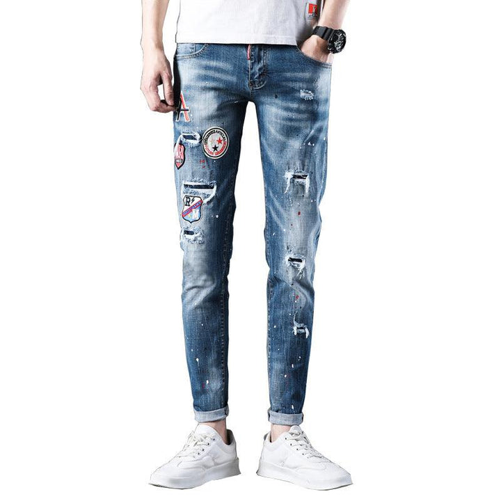 Cross-border New Men's Jeans Quality Trendy Brand Stretch Pants Jeans Men - Super Amazing Store