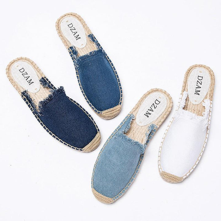 Flax Straw Fisherman Shoes Casual Comfortable Breathable Women's Slippers - Super Amazing Store