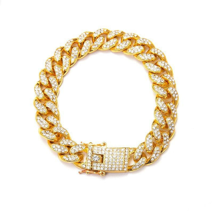 Cuban Bracelet Diamond Cuban Link Chain Hiphop Jewelry - Super Amazing Store
