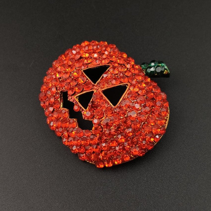 Halloween Spot Drill Red Christmas Pumpkin Brooch - Super Amazing Store