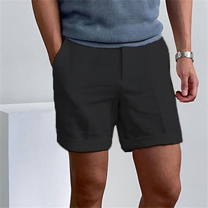 Men's Slant Pockets Pure Color Comfort Breathable Workout Shorts Q2