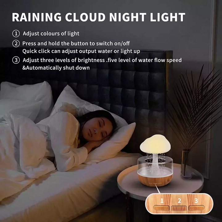 Rain Cloud Aroma Humidifier Raining Humidifier Water Drop Humidifier