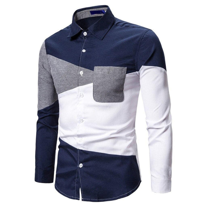 Men's color block shirt - Super Amazing Store