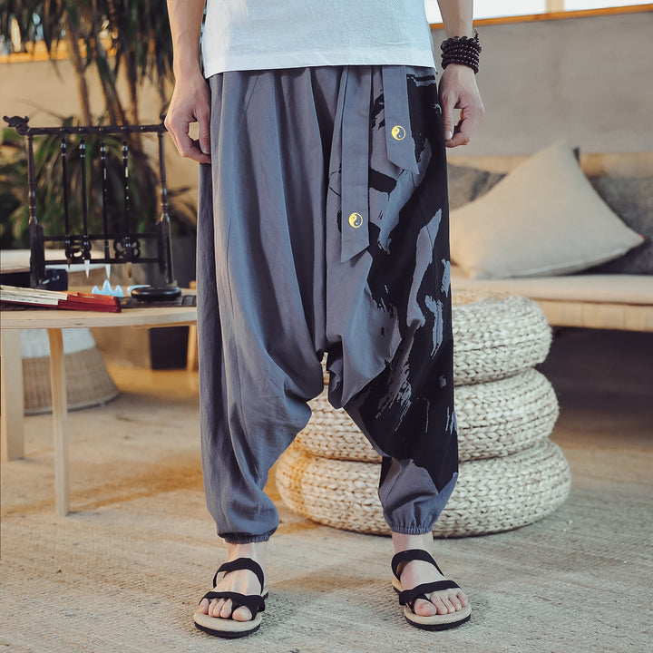 Chinese style nine-point pants-Super Amazing Store