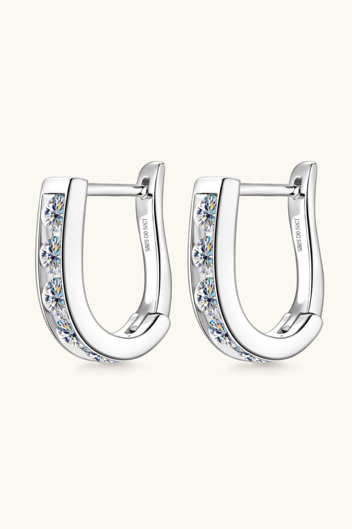 1 Carat Moissanite 925 Sterling Silver Earrings Trendsi