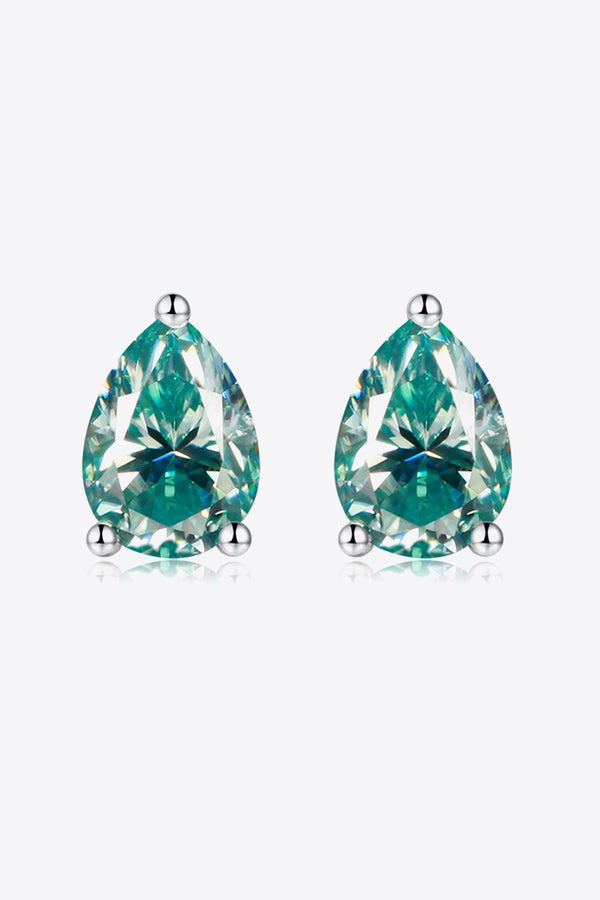 2 Carat Moissanite Teardrop Earrings Trendsi