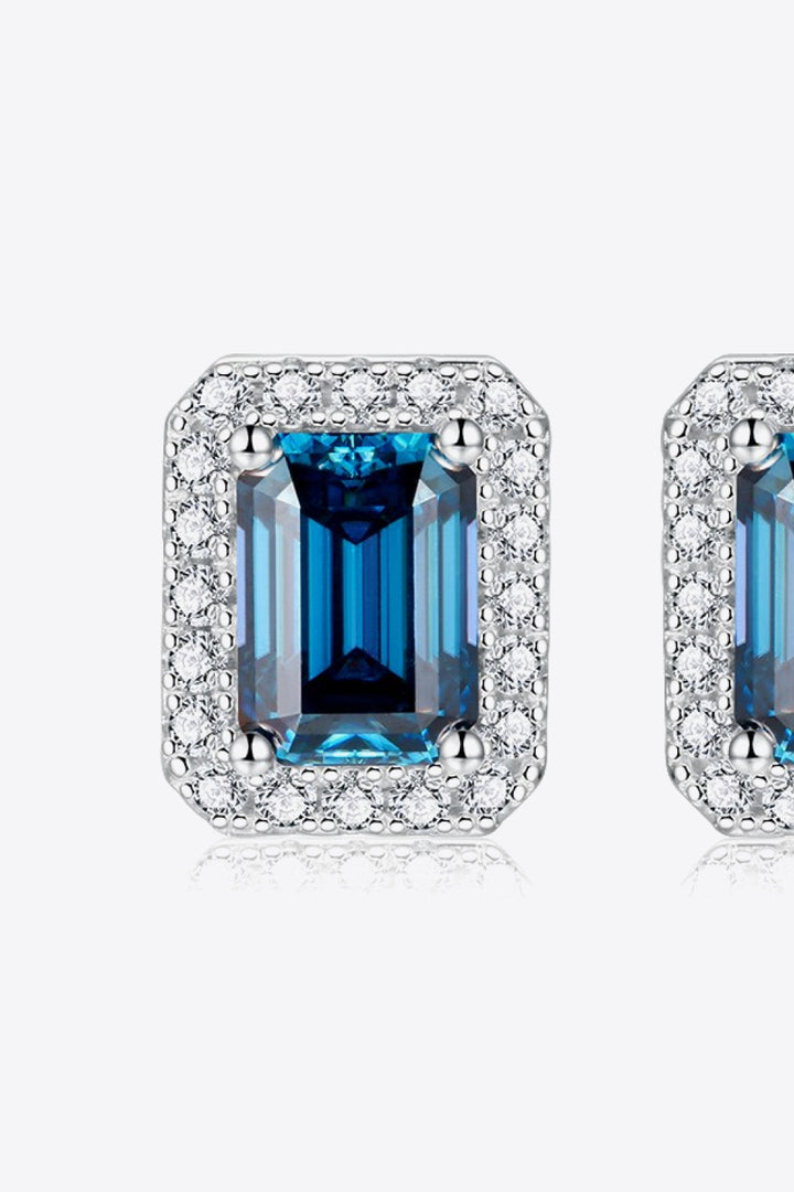 2 Carat Moissanite Stud Earrings in Indigo Trendsi