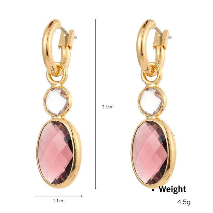 Cut Crystal Covered Gold Plated Earrings - Super Amazing Store