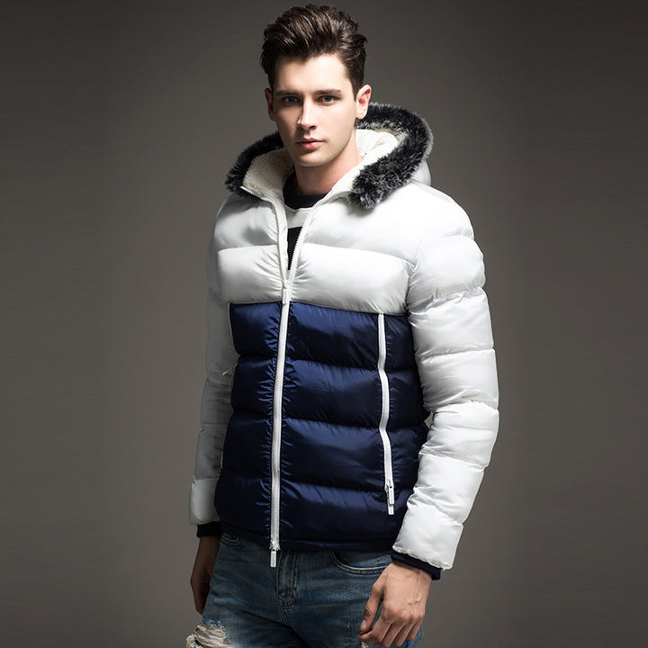 Winter Fashion Padded Coat Stitching Hood-Super Amazing Store