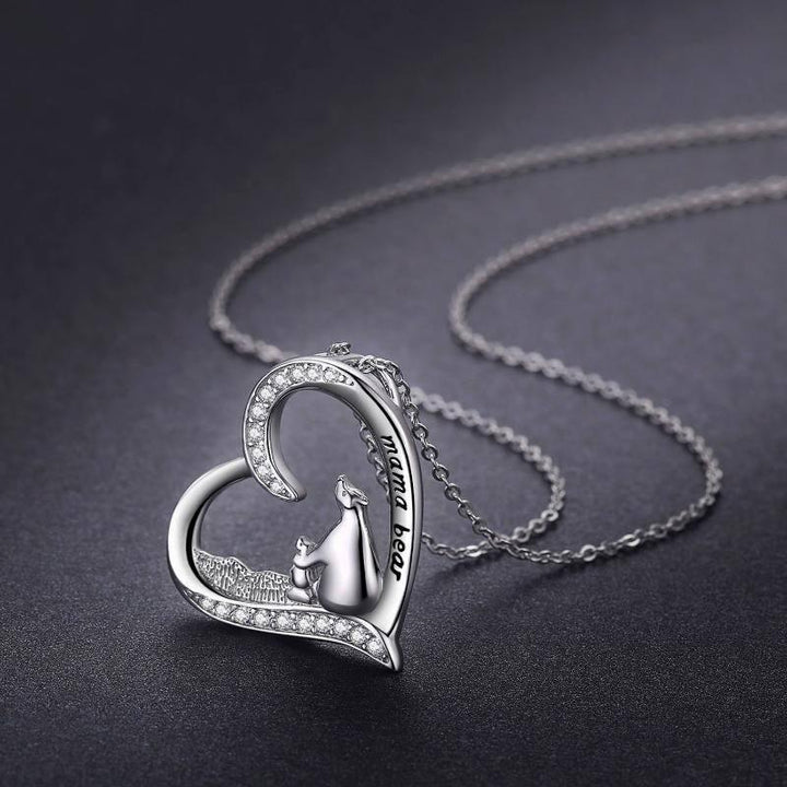 925 Sterling Silver Mama Bear Baby Mother and Child Necklaces Jewelry - Super Amazing Store