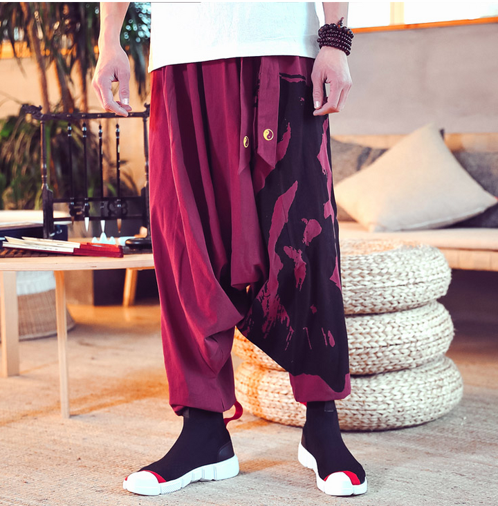 Chinese style nine-point pants-Super Amazing Store