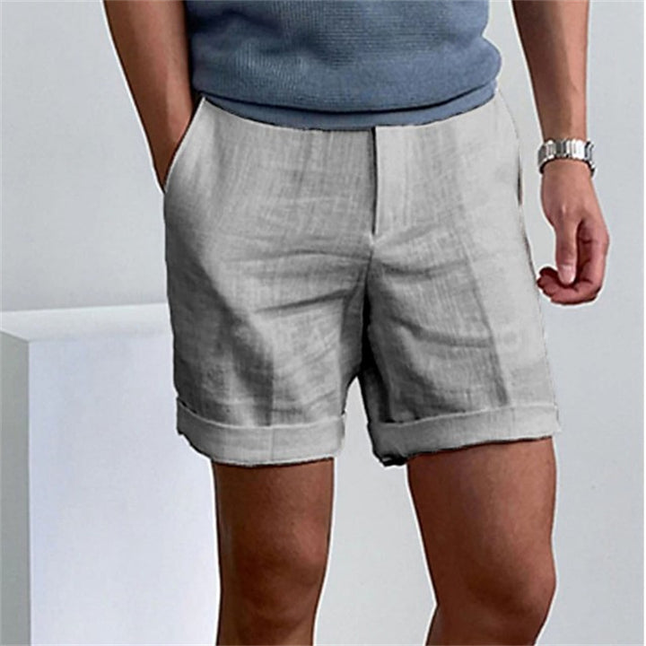 Men's Slant Pockets Pure Color Comfort Breathable Workout Shorts Q2