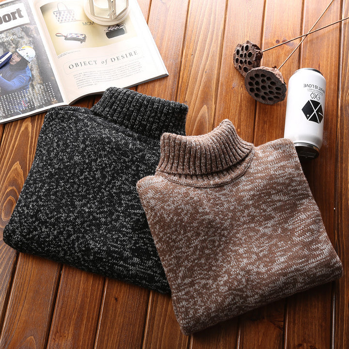 Autumn And Winter New Sweater Knit Sweater Men's Turtleneck Sweater Men - Super Amazing Store