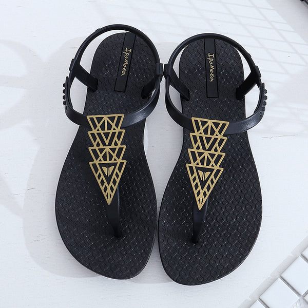 Golden Geometrical Sandals Q2