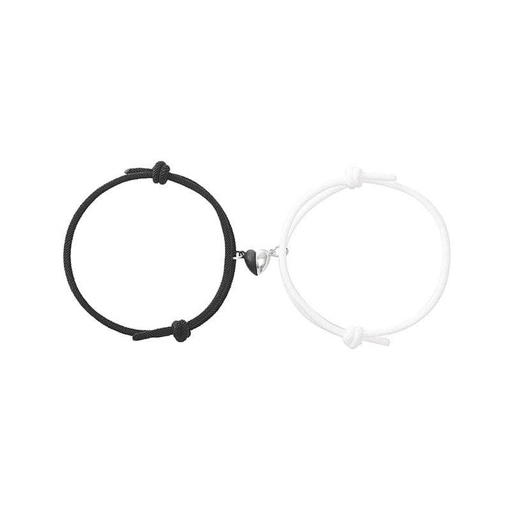 Black And White Love Magnet Milan Rope Couple Bracelet - Super Amazing Store