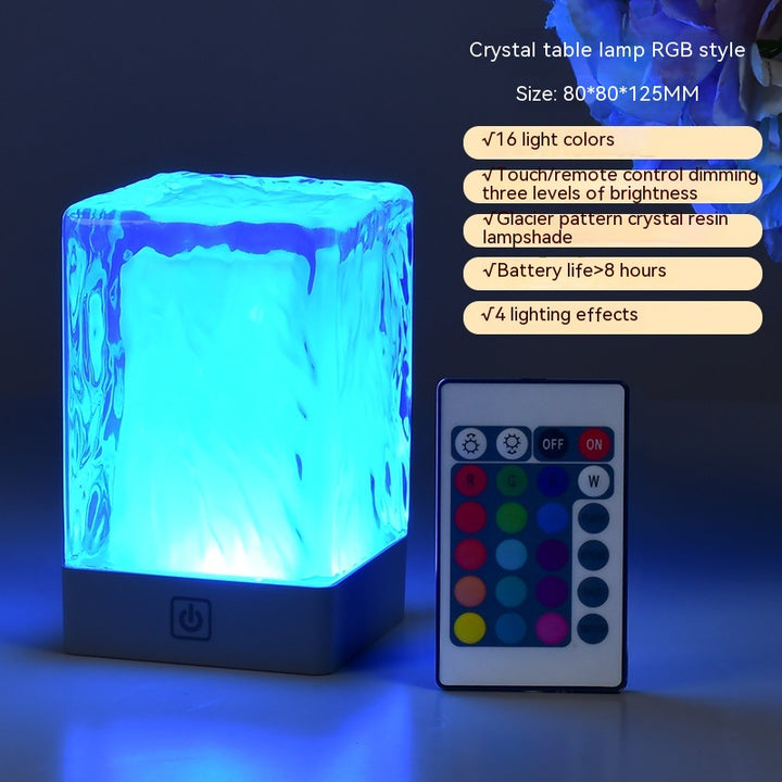 Crystal Lamp  Night Light Touch Home Decor Q2